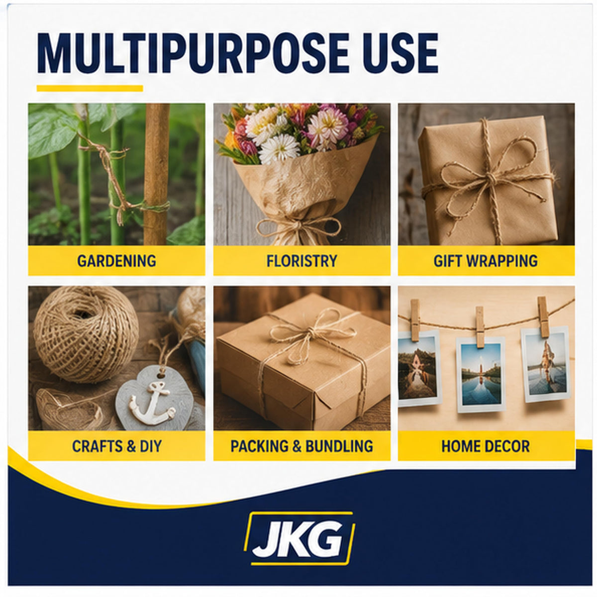 Natural Cotton Ball String – Pack of 3
