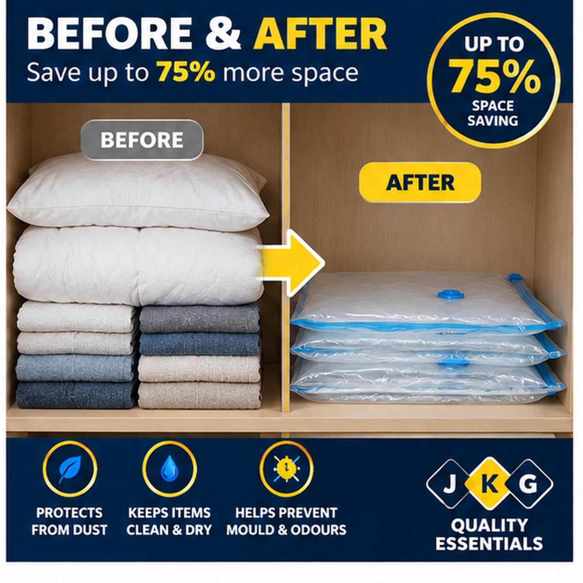 Jumbo Vacuum Storage Bag – 70 x 100cm