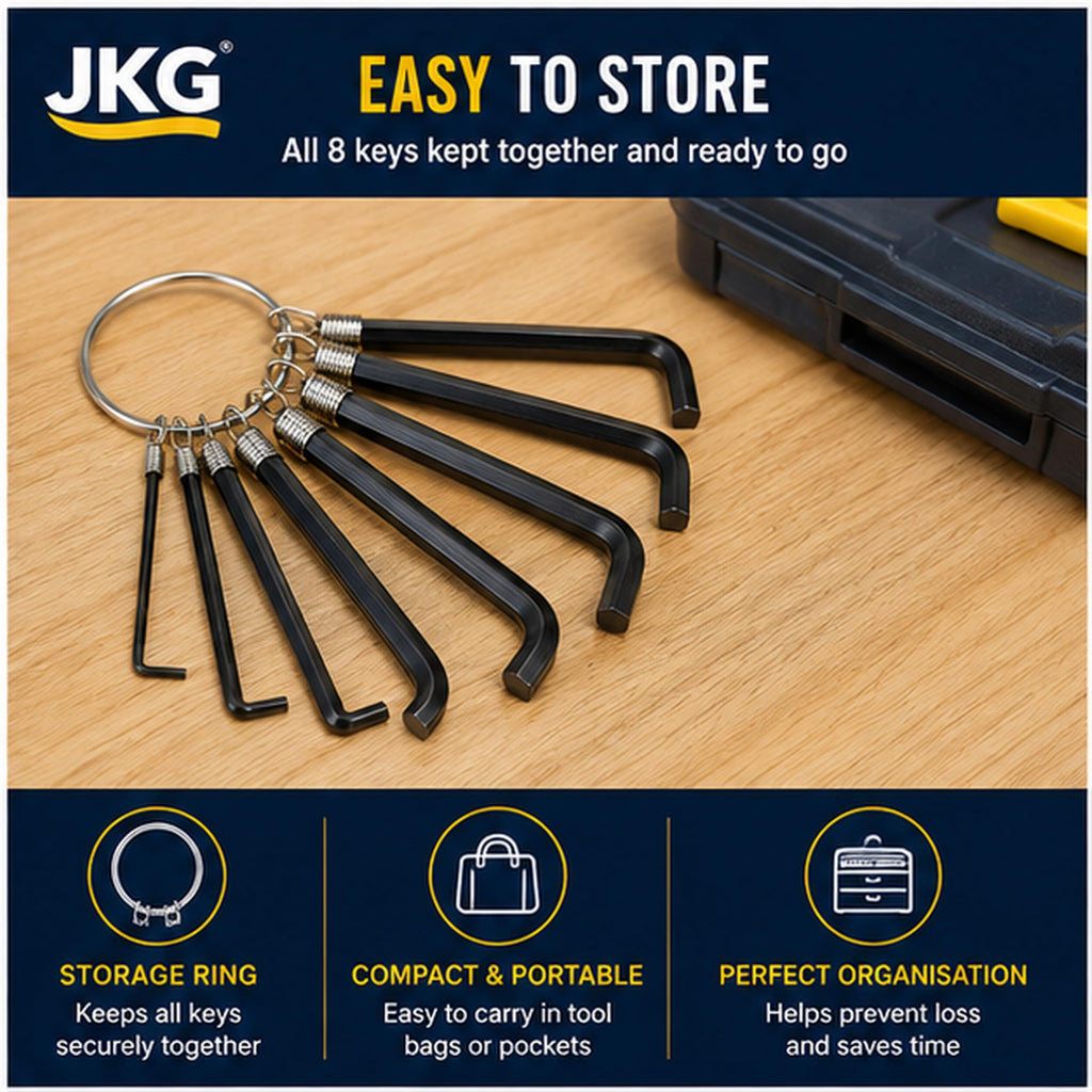 Hex Key Set 1.5–6mm – 8 Piece