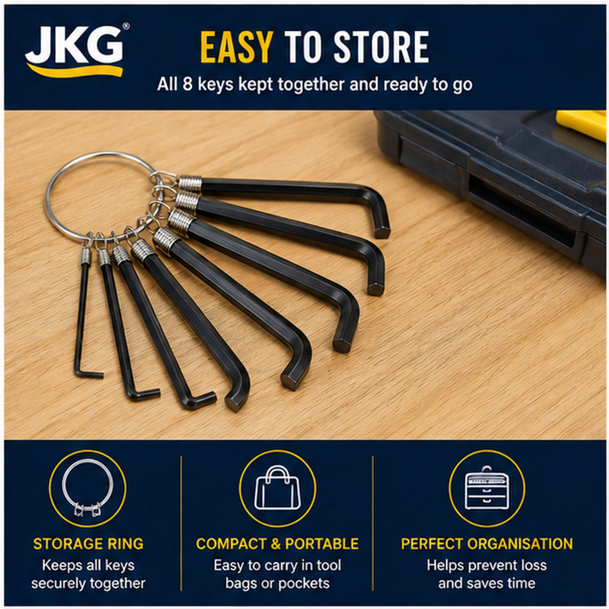 Hex Key Set 1.5–6mm – 8 Piece