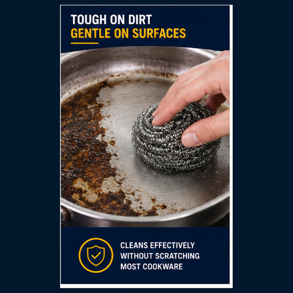 Stainless Steel Scourers – Pack of 4
