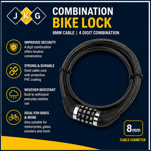 4-Digit Combination Bike Lock