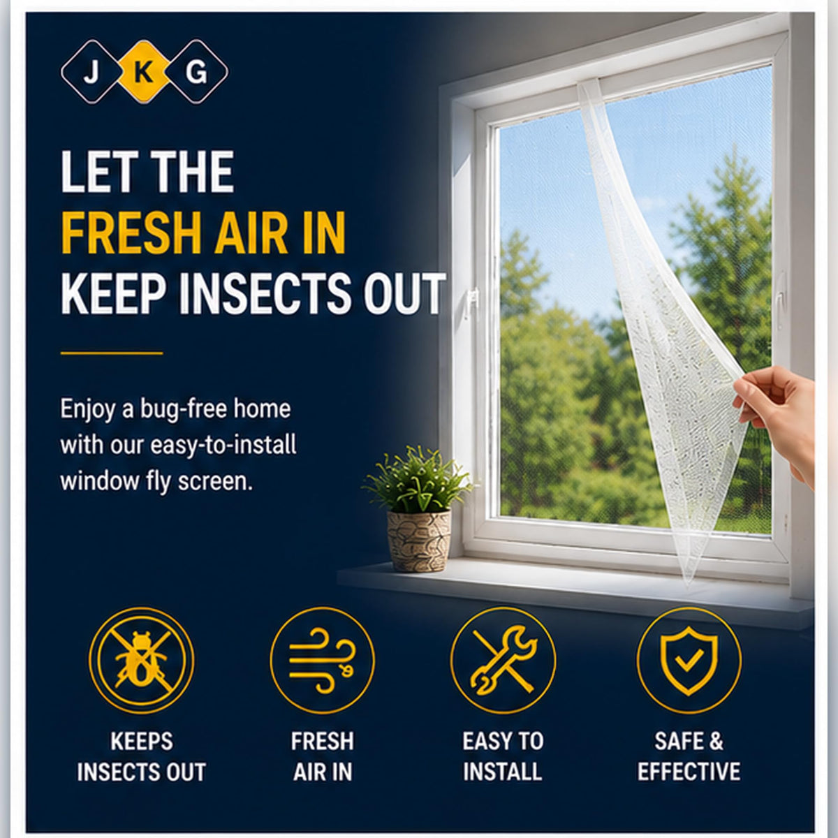 Window Fly Screen – 130 x 150cm