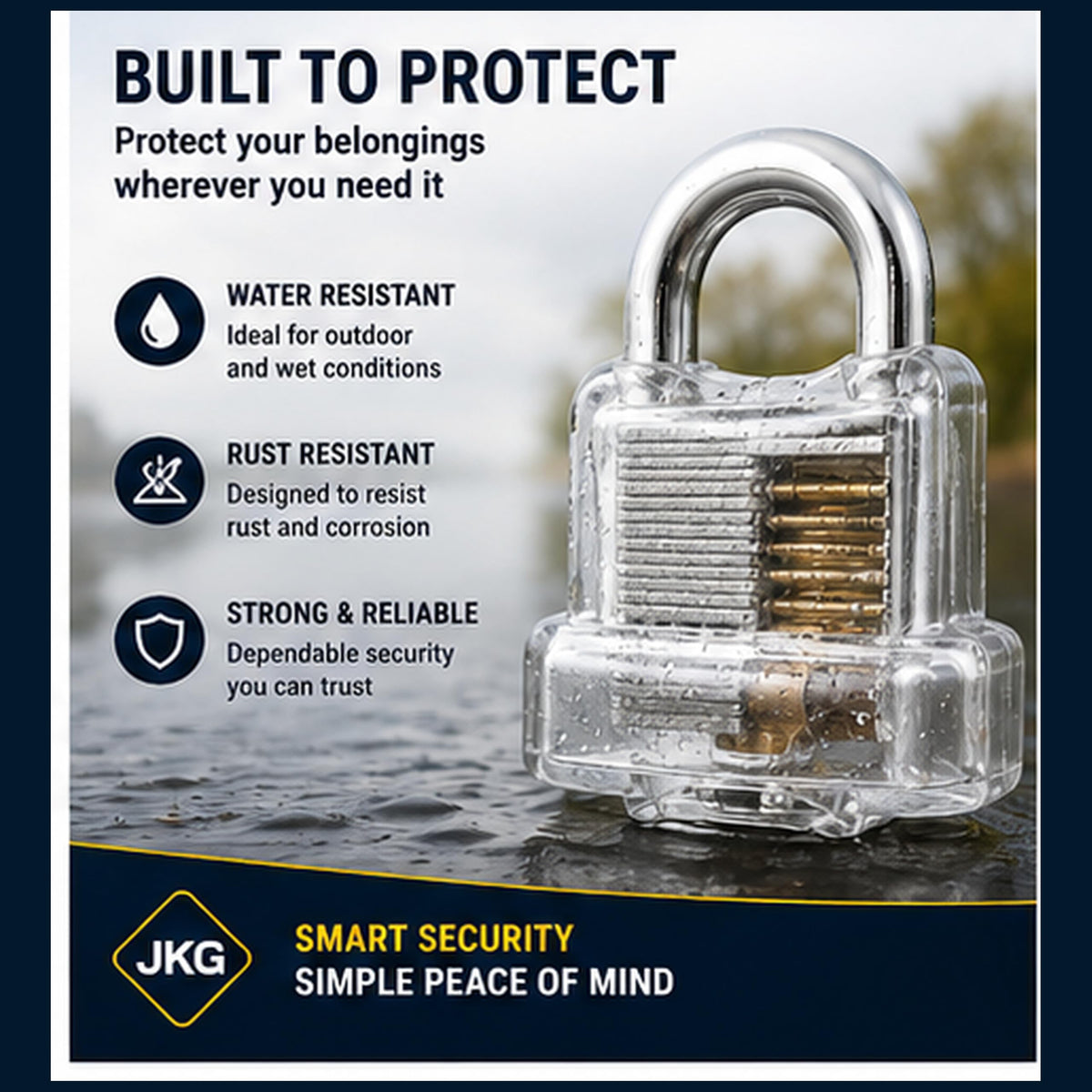 40mm Waterproof Padlock with Keys