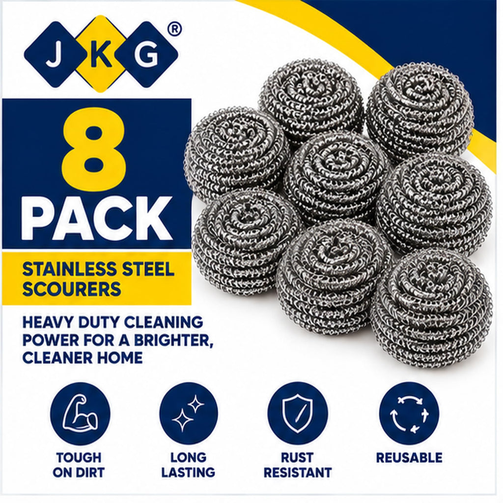 Stainless Steel Scourers – Pack of 8