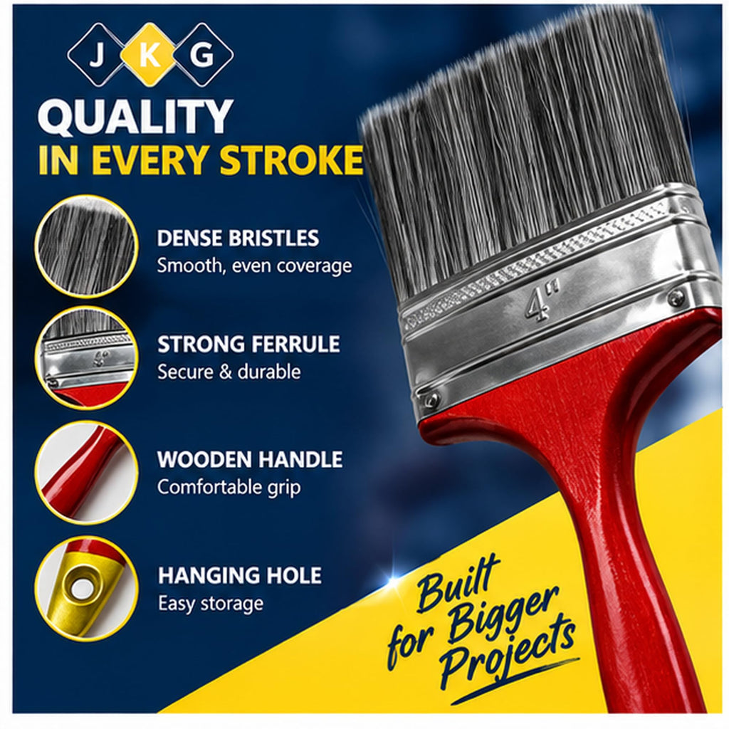 Paint Brush Set – 4 Pack (3" & 4")