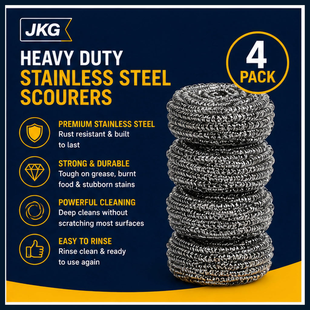 Stainless Steel Scourers – Pack of 4