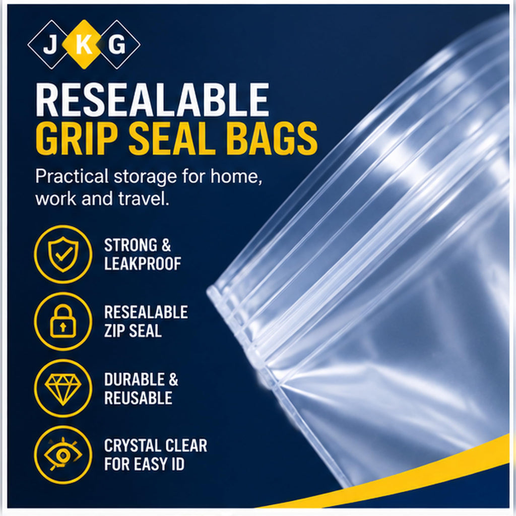 Grip Seal Bags – Pack of 60, Assorted Sizes