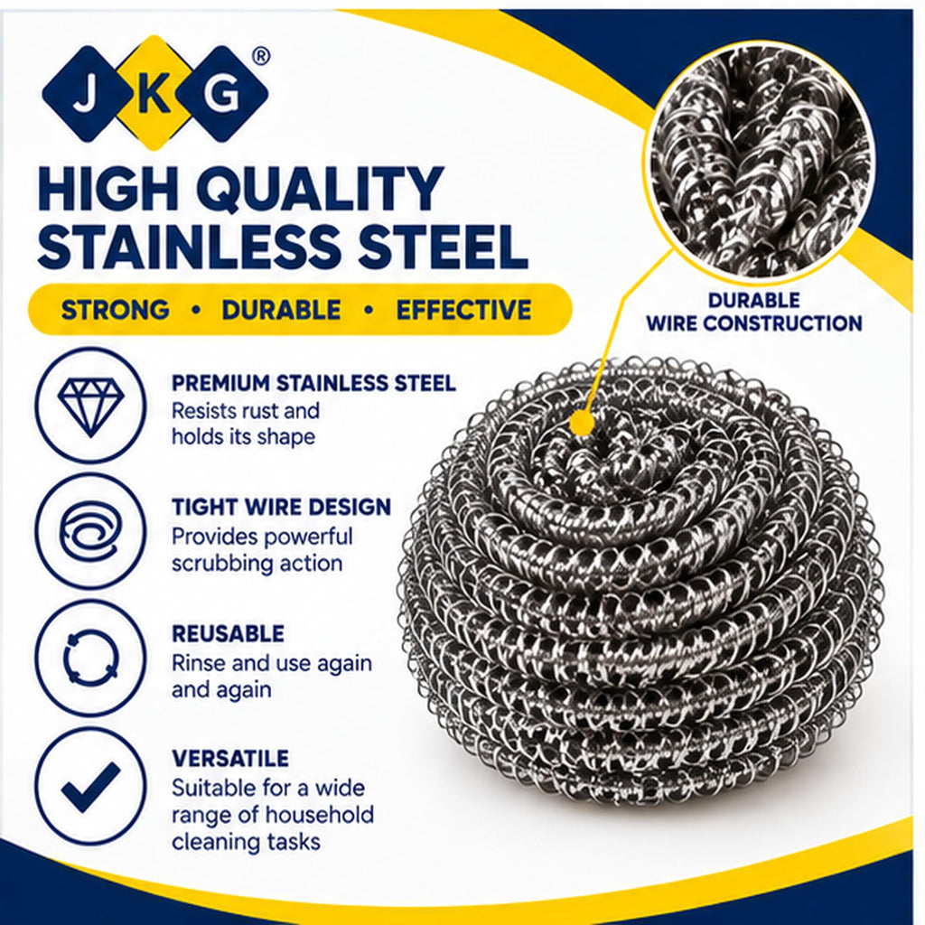 Stainless Steel Scourers – Pack of 8